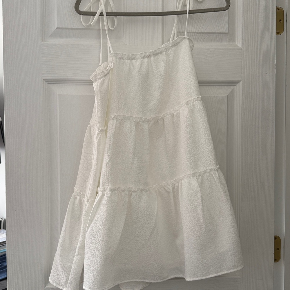 White Tiered Sundress